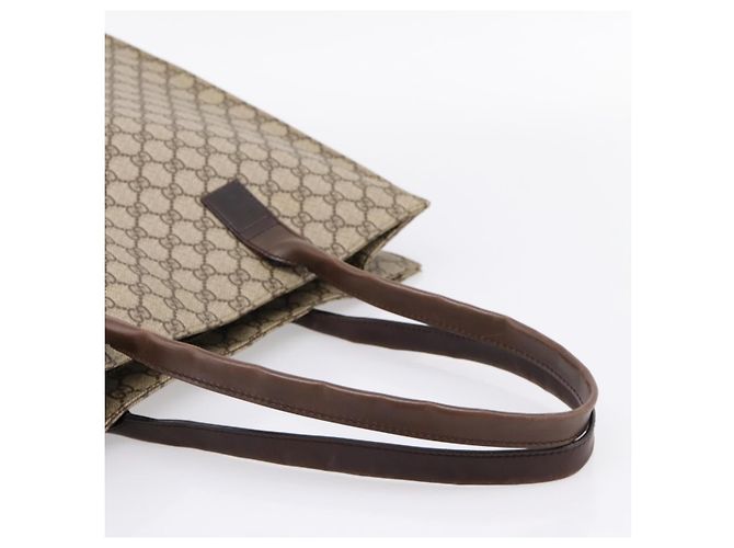 Borsa Tote GUCCI GG Supreme PVC Beige Silver 91250 Auth gh2381 Argento - vista 7