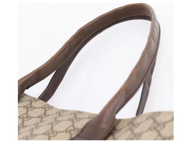 Borsa Tote GUCCI GG Supreme PVC Beige Silver 91250 Auth gh2381 Argento - vista 8