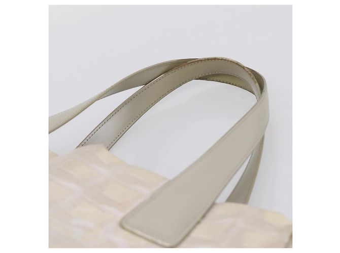 Borsa Tote CHANEL New Travel Line Canvas Beige Silver CC Auth ep16230 Argento - vista 9