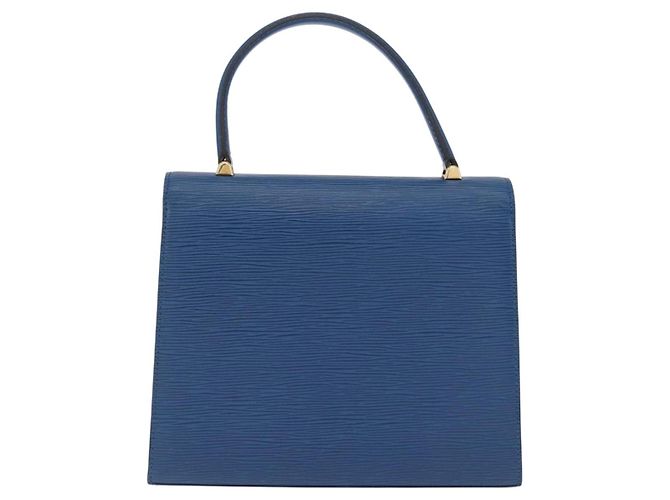 Borsa a mano LOUIS VUITTON Epi Malesherbes Blue M52375 LV Auth ka6399A - vista 2