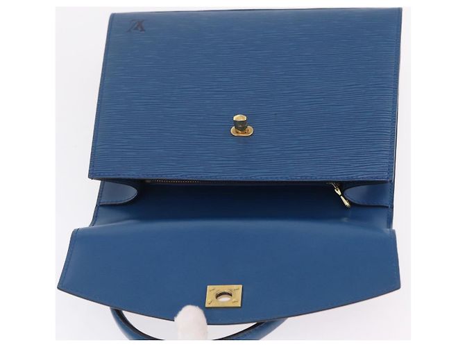 Borsa a mano LOUIS VUITTON Epi Malesherbes Blue M52375 LV Auth ka6399A - vista 21