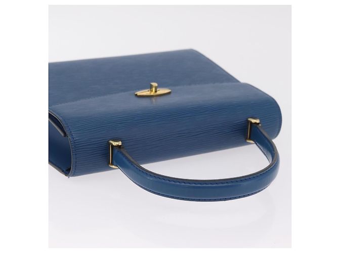 Borsa a mano LOUIS VUITTON Epi Malesherbes Blue M52375 LV Auth ka6399A - vista 6