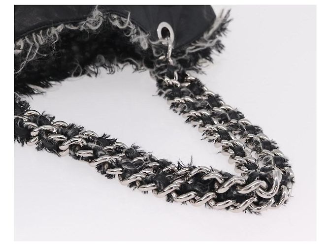 CHANEL COCO Mark Chain Tote Bag aus Leder Schwarz Silber CC Auth yk20951SAV - Ansicht 7