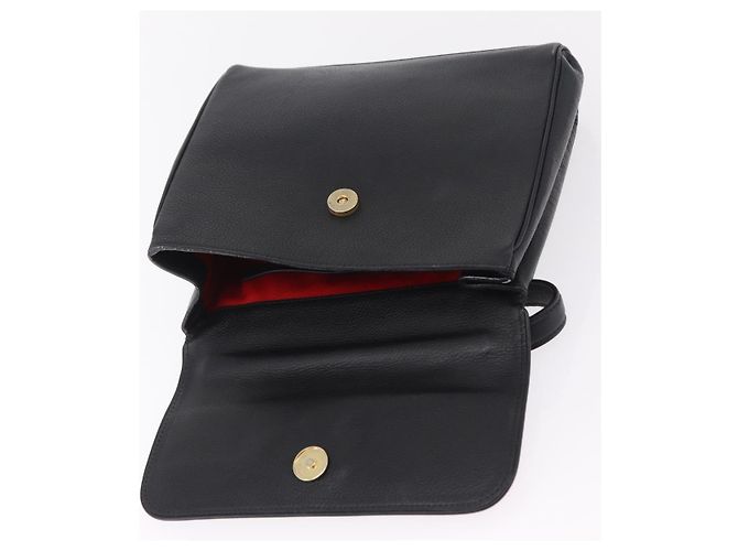 Céline Sac à main CELINE en cuir noir et or authentique ka6337 Doré - vue 10