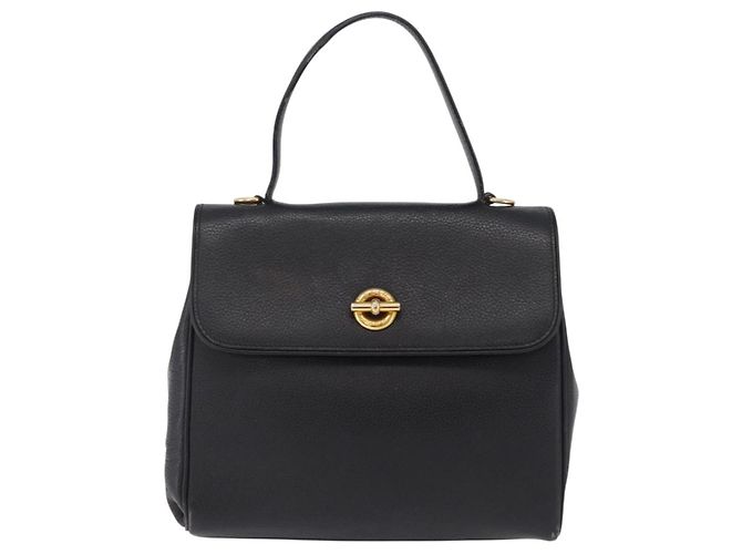 Céline Sac à main CELINE en cuir noir et or authentique ka6337 Doré - vue 13