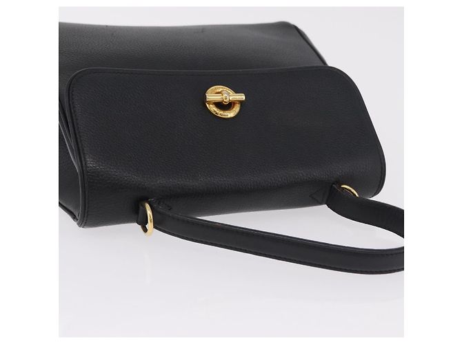 Céline Sac à main CELINE en cuir noir et or authentique ka6337 Doré - vue 14