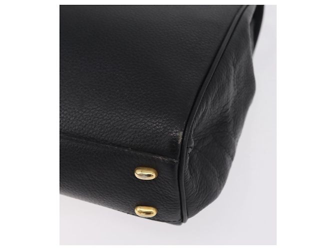 Céline Sac à main CELINE en cuir noir et or authentique ka6337 Doré - vue 19