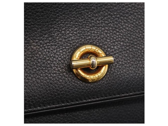 Céline Sac à main CELINE en cuir noir et or authentique ka6337 Doré - vue 20
