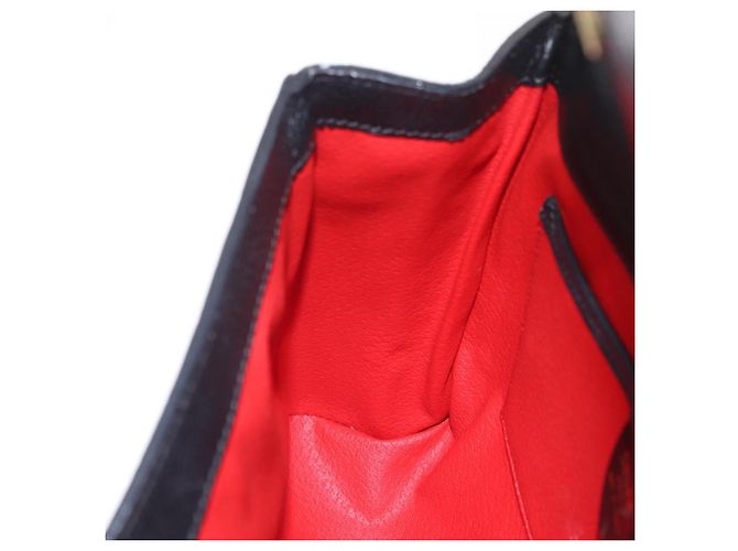 Céline Sac à main CELINE en cuir noir et or authentique ka6337 Doré - vue 25