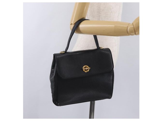 Céline Sac à main CELINE en cuir noir et or authentique ka6337 Doré - vue 27