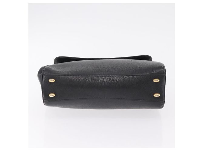 Céline Sac à main CELINE en cuir noir et or authentique ka6337 Doré - vue 6
