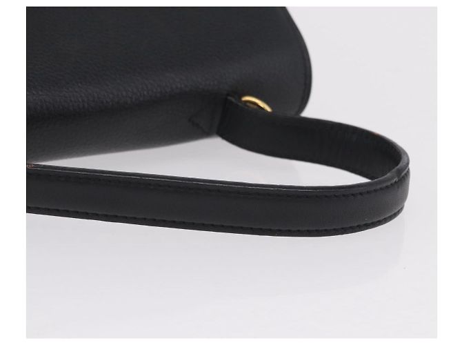 Céline Sac à main CELINE en cuir noir et or authentique ka6337 Doré - vue 7