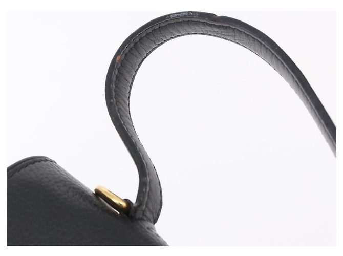 Céline Sac à main CELINE en cuir noir et or authentique ka6337 Doré - vue 8
