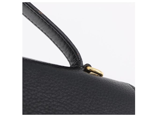 Céline Sac à main CELINE en cuir noir et or authentique ka6337 Doré - vue 9