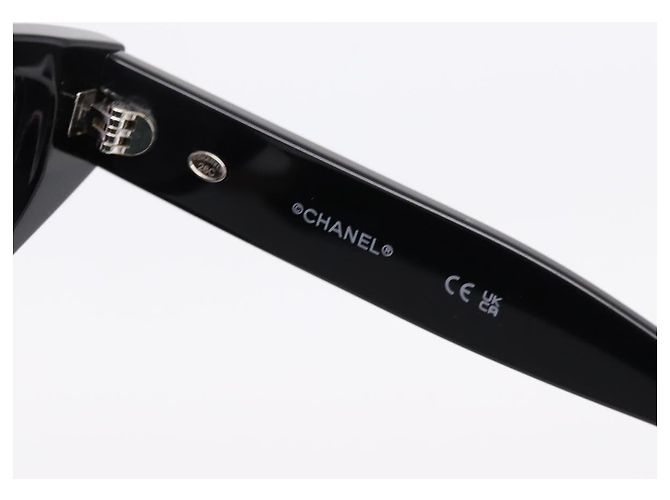 Occhiali da sole CHANEL COCO Mark Plastica Nera CC Auth 206149M Nero - vista 10