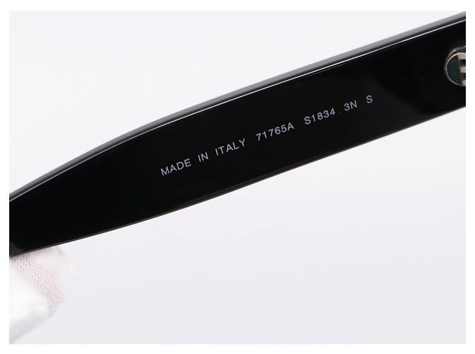 Occhiali da sole CHANEL COCO Mark Plastica Nera CC Auth 206149M Nero - vista 11