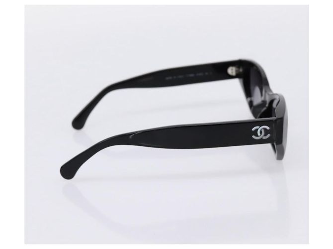 Occhiali da sole CHANEL COCO Mark Plastica Nera CC Auth 206149M Nero - vista 3