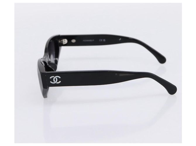 Occhiali da sole CHANEL COCO Mark Plastica Nera CC Auth 206149M Nero - vista 5