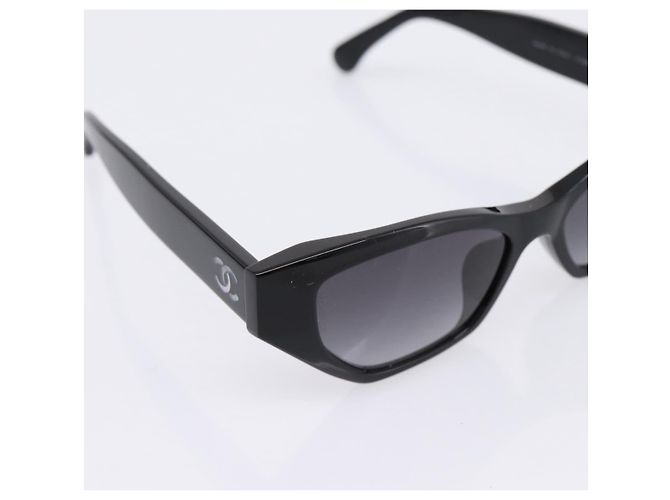 Occhiali da sole CHANEL COCO Mark Plastica Nera CC Auth 206149M Nero - vista 7