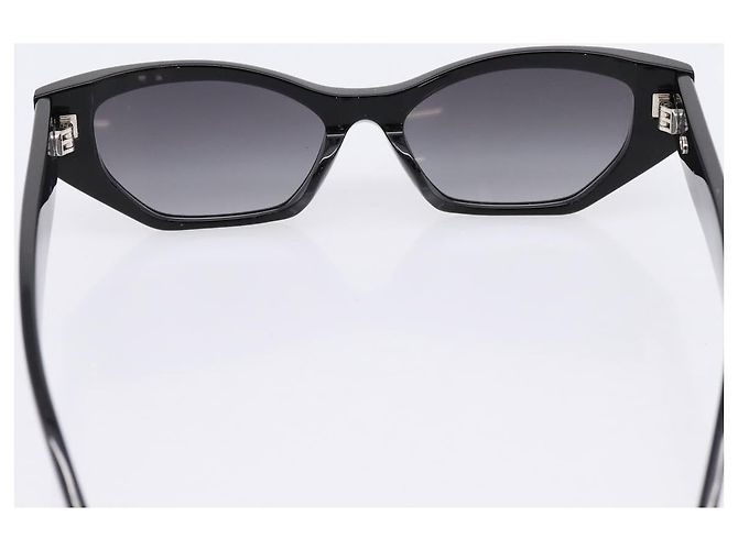 Occhiali da sole CHANEL COCO Mark Plastica Nera CC Auth 206149M Nero - vista 9