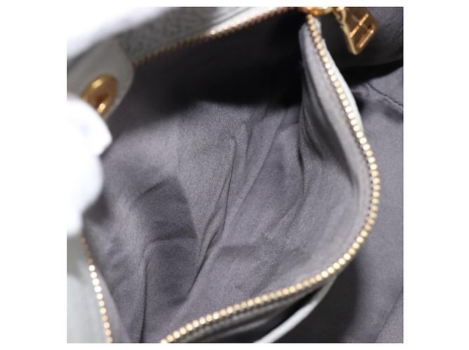 Miu Miu Handtasche Leder 2way Grau Gold Auth 206086V Braun Golden - Ansicht 23