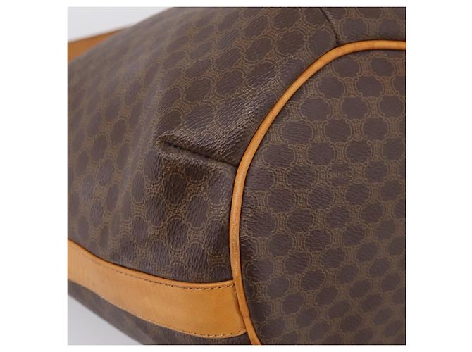 Céline CELINE Macadam Canvas Schultertasche PVC Leather Brown Gold Auth ar14297 Braun Golden - Ansicht 15
