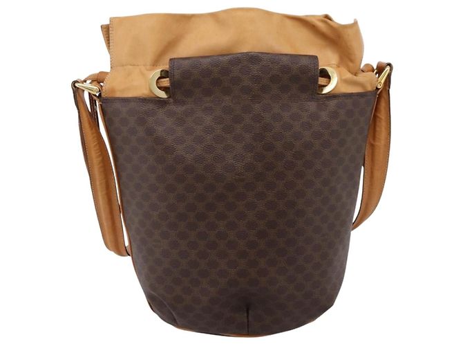 Céline CELINE Macadam Canvas Schultertasche PVC Leather Brown Gold Auth ar14297 Braun Golden - Ansicht 2