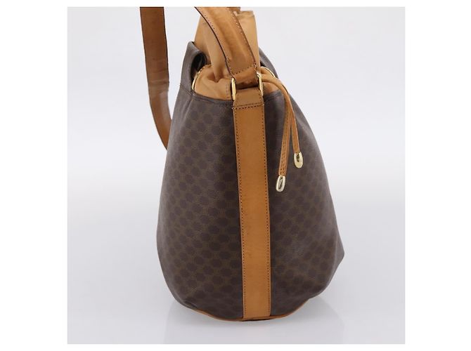 Céline CELINE Macadam Canvas Schultertasche PVC Leather Brown Gold Auth ar14297 Braun Golden - Ansicht 3