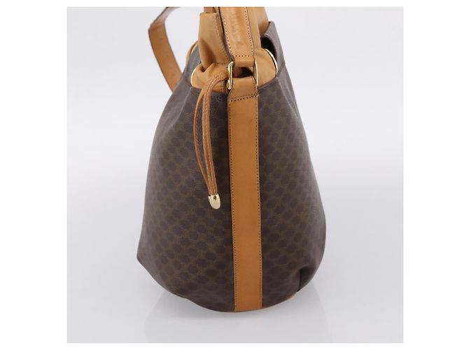Céline CELINE Macadam Canvas Schultertasche PVC Leather Brown Gold Auth ar14297 Braun Golden - Ansicht 4