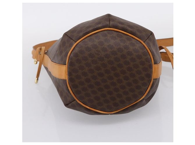 Céline CELINE Macadam Canvas Schultertasche PVC Leather Brown Gold Auth ar14297 Braun Golden - Ansicht 5