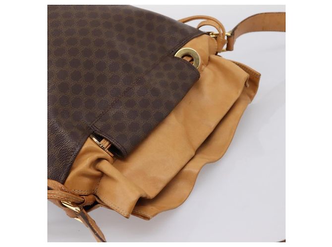 Céline CELINE Macadam Canvas Schultertasche PVC Leather Brown Gold Auth ar14297 Braun Golden - Ansicht 6