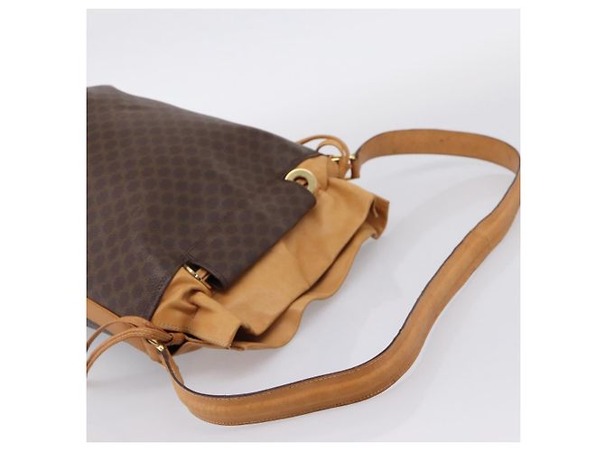 Céline CELINE Macadam Canvas Schultertasche PVC Leather Brown Gold Auth ar14297 Braun Golden - Ansicht 7