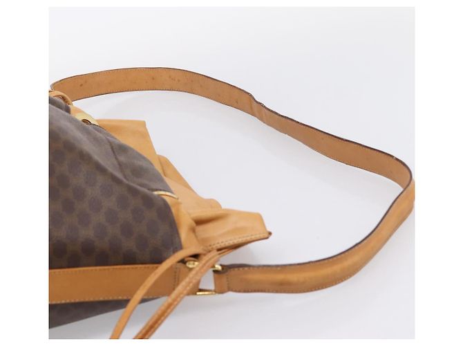 Céline CELINE Macadam Canvas Schultertasche PVC Leather Brown Gold Auth ar14297 Braun Golden - Ansicht 9