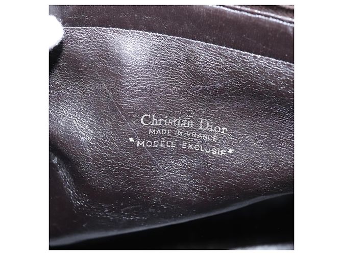 Borsa a mano Christian Dior Trotter Canvas Marrone Tono Oro Auth gh2402 - vista 19