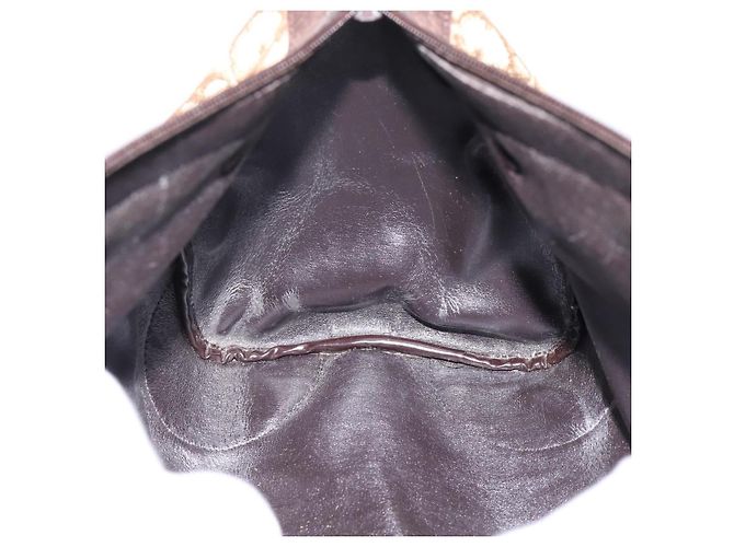 Borsa a mano Christian Dior Trotter Canvas Marrone Tono Oro Auth gh2402 - vista 20