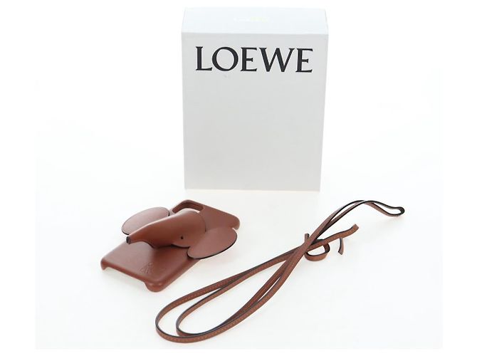 Coque LOEWE pour iPhone X & XS en cuir marron Auth ar14224 - vue 12
