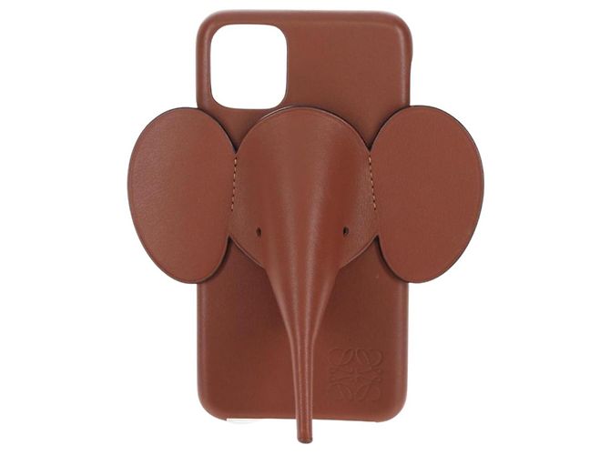 Coque LOEWE pour iPhone X & XS en cuir marron Auth ar14224 - vue 13
