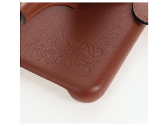 Coque LOEWE pour iPhone X & XS en cuir marron Auth ar14224 - vue 14