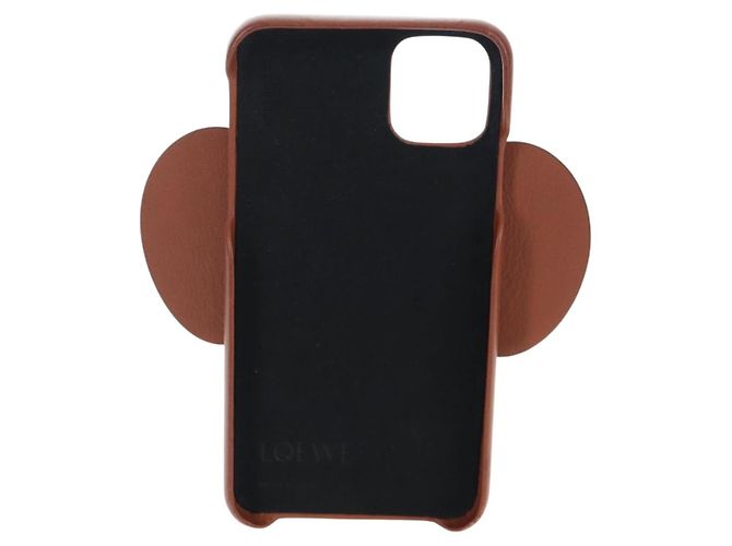 Coque LOEWE pour iPhone X & XS en cuir marron Auth ar14224 - vue 2