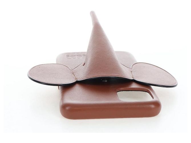 Coque LOEWE pour iPhone X & XS en cuir marron Auth ar14224 - vue 5