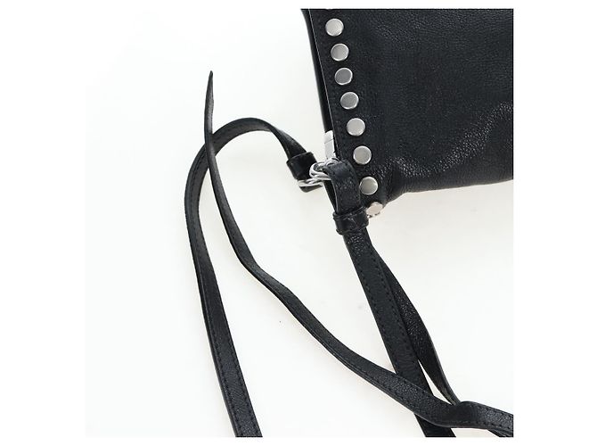 PRADA Schultertasche Leder 2way Schwarz Silber Authentisch 206046V - Ansicht 16