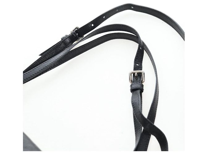PRADA Schultertasche Leder 2way Schwarz Silber Authentisch 206046V - Ansicht 17