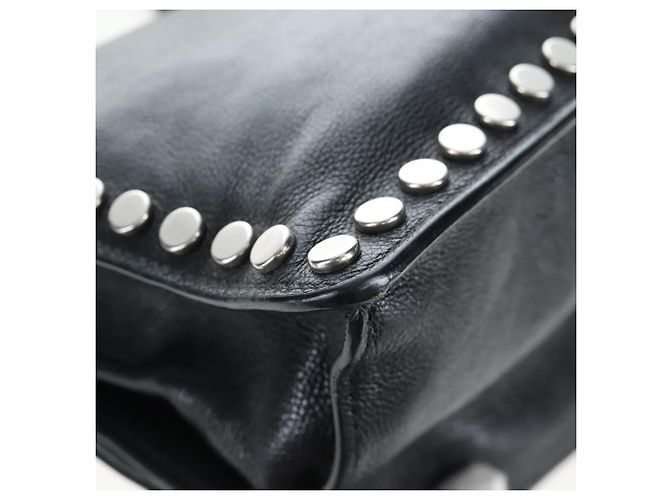 PRADA Schultertasche Leder 2way Schwarz Silber Authentisch 206046V - Ansicht 22