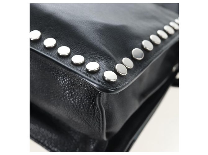 PRADA Schultertasche Leder 2way Schwarz Silber Authentisch 206046V - Ansicht 23
