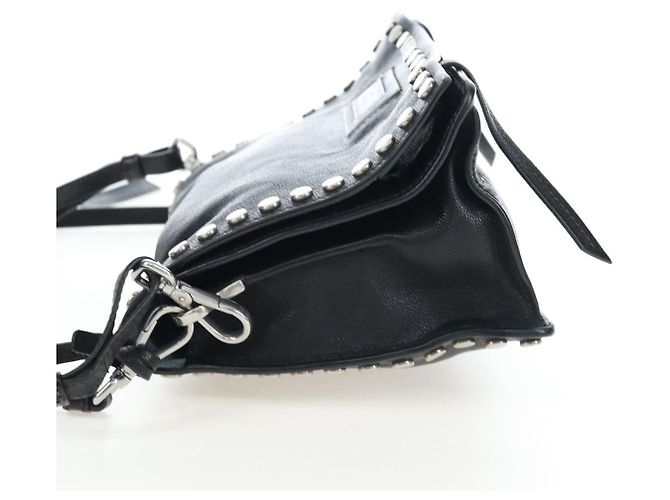 PRADA Schultertasche Leder 2way Schwarz Silber Authentisch 206046V - Ansicht 3