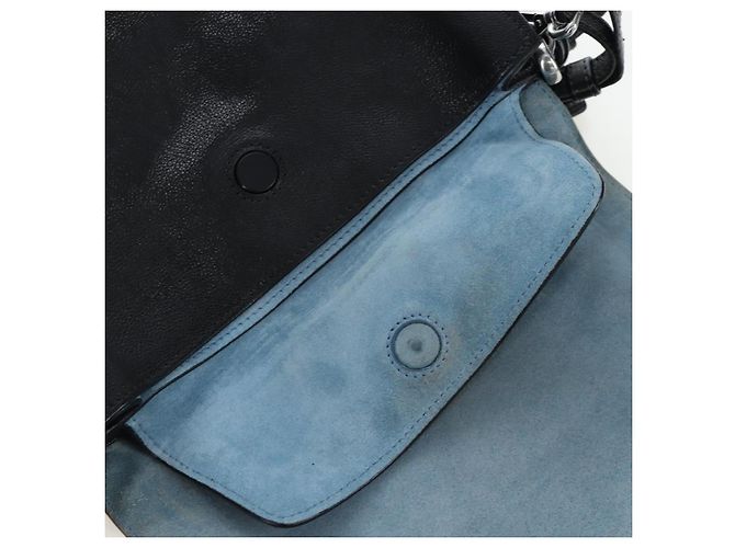 PRADA Schultertasche Leder 2way Schwarz Silber Authentisch 206046V - Ansicht 31