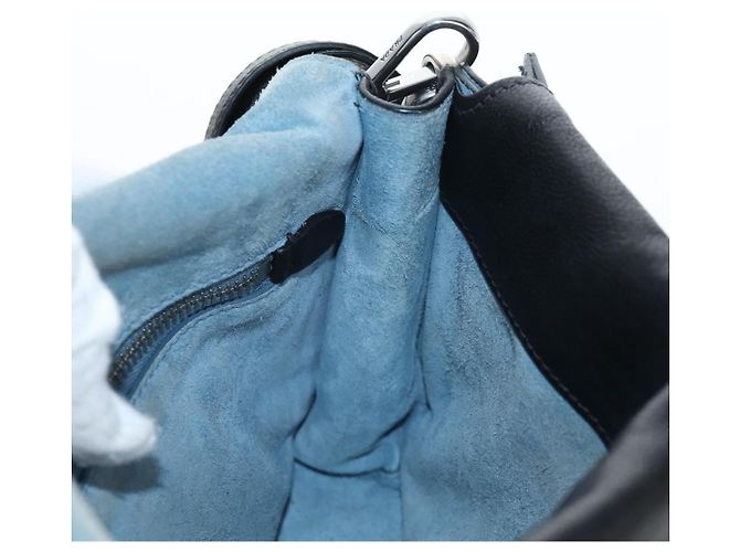 PRADA Schultertasche Leder 2way Schwarz Silber Authentisch 206046V - Ansicht 37