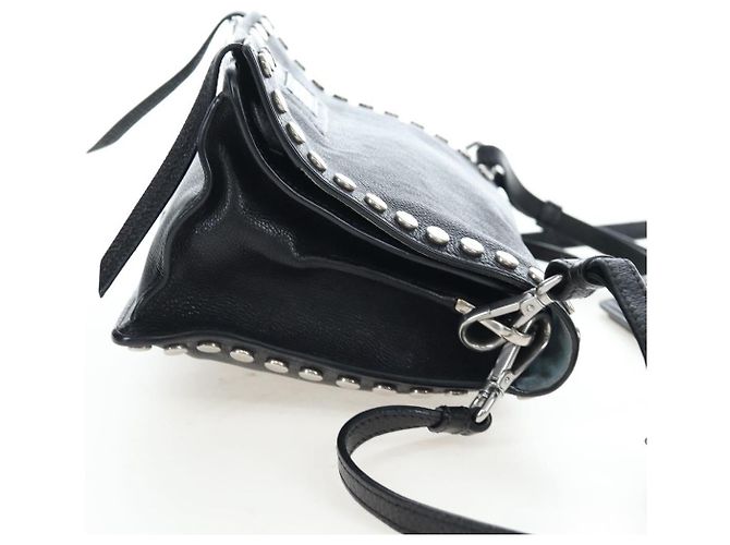 PRADA Schultertasche Leder 2way Schwarz Silber Authentisch 206046V - Ansicht 4