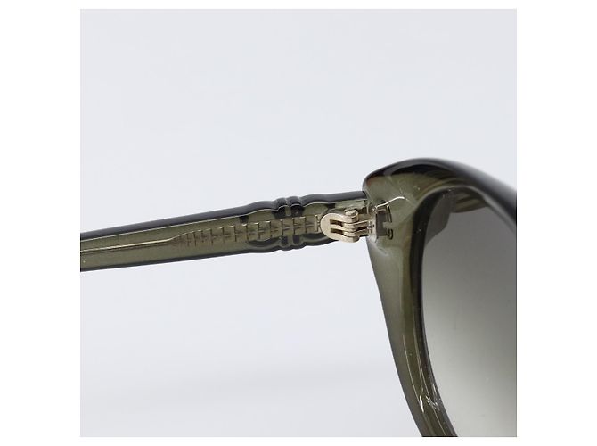 Occhiali da sole Salvatore Ferragamo Gancini Plastic Khaki Silver Auth bs37082 Argento Cachi - vista 18