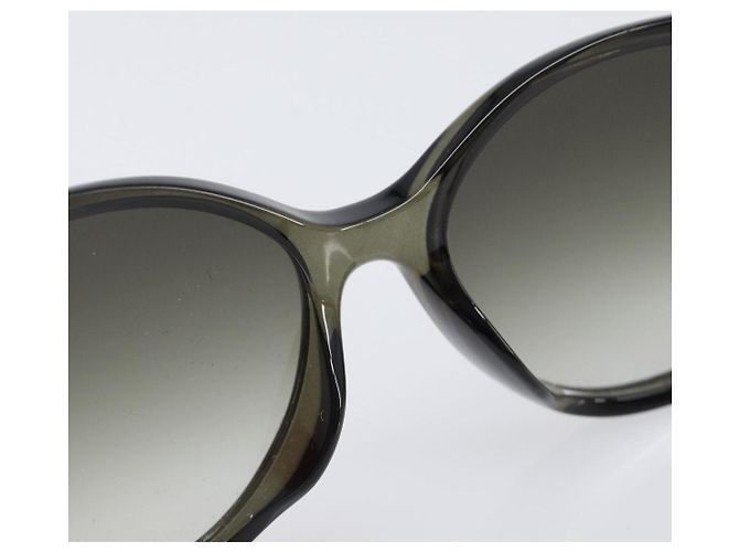Occhiali da sole Salvatore Ferragamo Gancini Plastic Khaki Silver Auth bs37082 Argento Cachi - vista 9